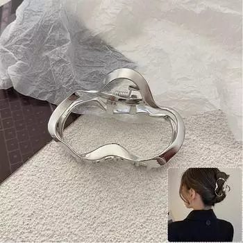 Трендовая большая женская заколка-краб для густых волос, аксессуары для головы, гигантская геометрическая волна, нота, краб, зажимы, машинка для стрижки, заколка для волос