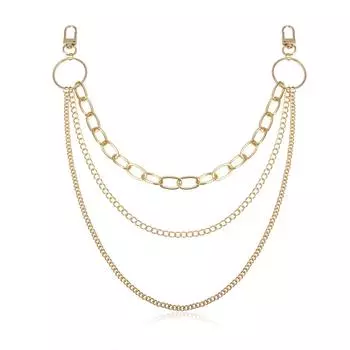 Трендовая европейско-американская панк-метал-хип-хоп цепочка на талию - многослойный модный аксессуар