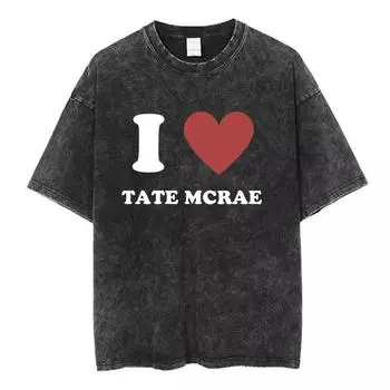 Трендовая футболка Tate Mcrae Greedy Album Tour Merch для мужчин и женщин, винтажная потертая футболка с коротким рукавом, свободный повседневный топ S