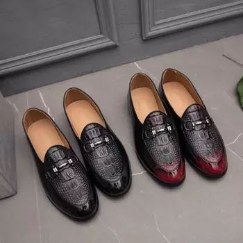 Трендовая классическая мужская повседневная обувь для мужчин, оксфорды, лоферы, кожаная официальная обувь, черная, для свадебной вечеринки, мужская, бесплатная доставка 6