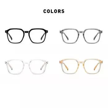 Трендовая корейская версия плоского зеркала в черной оправе TR90, антисиняя оправа для очков, полноразмерная оправа для очков с пластиной на ножке