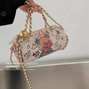 Трендовая летняя сумка через плечо 2022 года для женщин - милый дизайн в виде медведя в стиле граффити