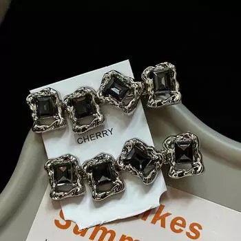 Трендовая металлическая заколка для волос со стразами 2025: Минималистичная заколка-клипса премиум-класса для женской челки