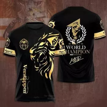 трендовая мужская футболка verstappen F1 Netherlands Racer мужская футболка с 3D-принтом повседневный топ для детей и взрослых oversize XS