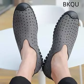 трендовая мужская кожаная обувь для улицы, большого размера, легкая модная модная молодежная обувь на плоском каблуке, удобная повседневная дышащая летняя основная обувь с круглым носком 38