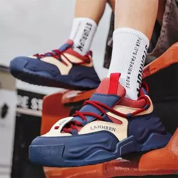 Трендовая мужская обувь для папы на осень и зиму, новая кожаная модная повседневная обувь с толстой подошвой, увеличивающая рост, спортивная мужская обувь 39