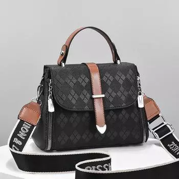 Трендовая новая женская сумка через плечо, высококачественная однотонная сумка через плечо с буквенным принтом, модная женская сумка, повседневные сумки-тоут