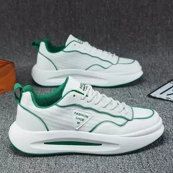 Трендовая повседневная обувь с дышащей сеткой, уличные мужские кроссовки, мокасины, мужская обувь на плоской подошве 39 зелёный