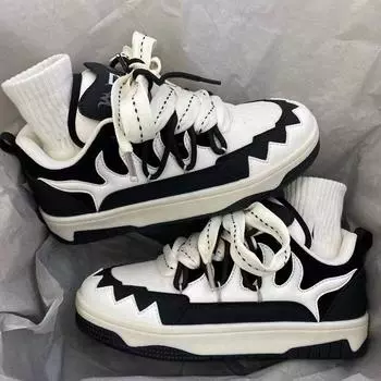 Трендовая повседневная обувь смешанных цветов Shark, мужская спортивная обувь для скейтборда, женские низкие кроссовки 36 чёрный/фиолетовый