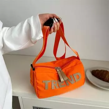 Трендовая повседневная сумка через плечо 2024 года, летняя новая женская модная спортивная сумка через плечо с буквенным принтом, простая повседневная сумка-мессенджер no pendant чёрный