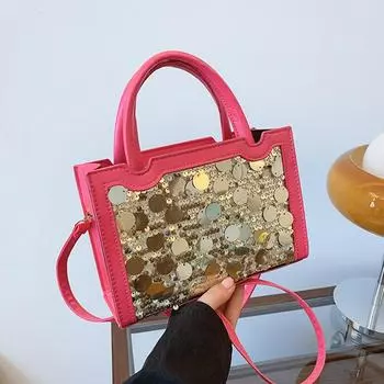 Трендовая повседневная сумка через плечо, маленькая квадратная сумка, простая ретро популярная сумка 2024 года, новая модная повседневная сумка-мессенджер чёрный