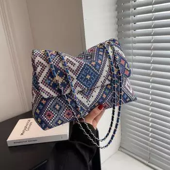 Трендовая повседневная сумка-мессенджер для поездок на работу 2024 года, летняя новая сумка через плечо в иностранном стиле, модная и простая женская сумка-тоут чёрный