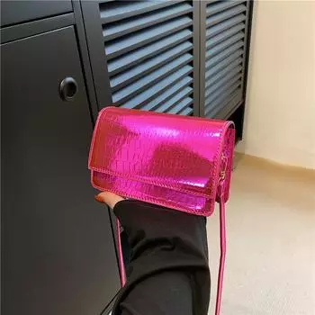 Трендовая простая повседневная сумка через плечо в стиле ретро женская сумка 2024 года, летняя новая ретро-сумка подмышкой, маленькая квадратная сумка чёрный