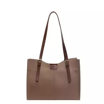 Трендовая сумка 2024 года, осень, новая модная фактурная сумка через плечо, большая вместимость, универсальная сумка для поездок на работу чёрный