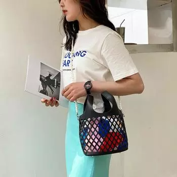 Трендовая сумка-ведро, простая и красивая индивидуальность, модный тренд ретро портативная сумка через плечо 2024 года новая летняя сумка-мессенджер красный