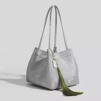 «Трендовая женская фактурная сумка через плечо 2024 года — шикарная летняя сумка в национальном стиле»