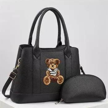 Трендовая женская сумка через плечо, модный комплект из 2 предметов, женская сумка, универсальная женская квадратная сумка через плечо, женская сумка для покупок