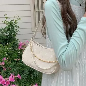 Трендовая женская сумка-переноска с новым дизайном с бантом и принтом, подмышечная сумка с жемчужно-металлической ромбической решеткой, модные сумки через плечо для отдыха