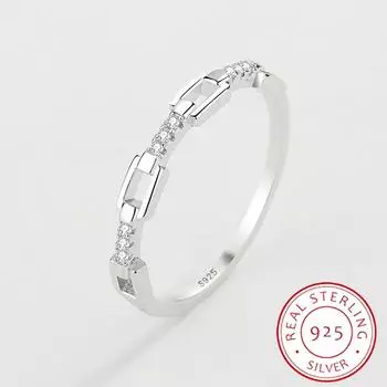 Трендовое кольцо для пары с замком для женщин, натуральное серебро S925 с бриллиантами и кристаллами, обручальное кольцо, подарок на День святого Валентина, ювелирные изделия 6 серебряный