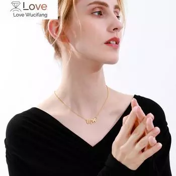 Трендовое ожерелье с бабочкой и инициалами для женщин, модные украшения с подвесками в виде букв, цепочка из нержавеющей стали, подарки для дружбы золотой