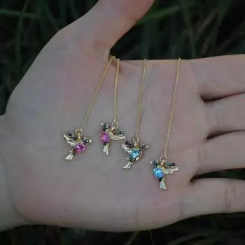 Трендовые длинные висячие серьги в виде маленькой птички для женщин и девушек, серьги-кисточки в виде колибри, ювелирные изделия, индивидуальный подарок синий