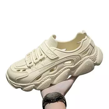 Трендовые мужские сандалии для улицы, утолщенные, противоскользящие, износостойкие, модные формованные шлепанцы из ЭВА для пар, оптом 35