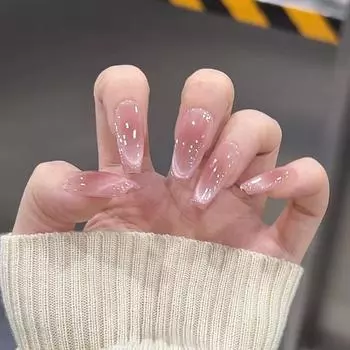 Трендовые носимые ногти «кошачий глаз» френч, накладные, дизайн «смайлик», съемные пикантные элементы для ногтей Full Set (M/S/XS) - 30 Strips/Board