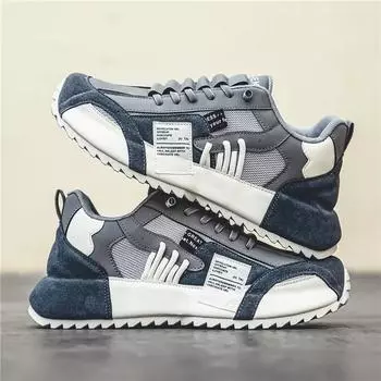 Трендовые новые мужские туфли, нескользящие, дышащие, повседневные туфли для мужчин, модные, индивидуальные, удобные мужские кроссовки на шнуровке 39