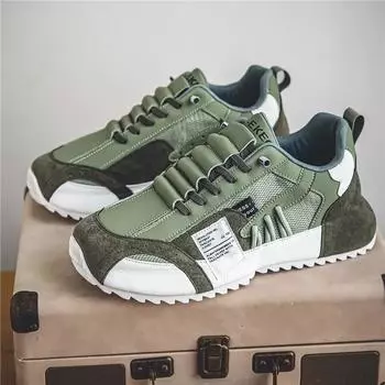 Трендовые новые мужские туфли, нескользящие, дышащие, повседневные туфли для мужчин, модные, индивидуальные, удобные мужские кроссовки на шнуровке 39