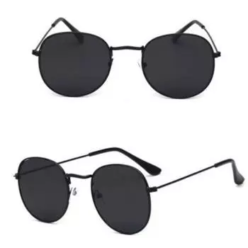 Трендовые очки европейские и американские маленькие овальные солнцезащитные очки для женщин золотой