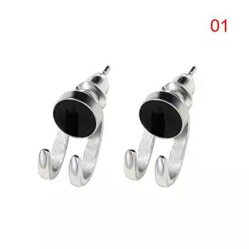 Трендовые серьги-гвоздики с крючками в форме лапы для мужчин и женщин, черные пары, индивидуальные серьги в стиле хип-хоп, аксессуары для вечеринок 01