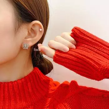 Трендовые серьги, привлекающие удачу 2025 года — новогодняя тема для мгновенного богатства и стиля знаменитости. Fortune Earrings красный