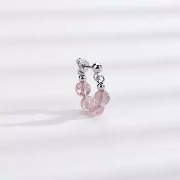 Трендовые серьги с кристаллами клубники, новый подарок, сладкие розовые серьги с бусинами, персонализированные, сладкий ветер copper