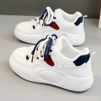 Трендовые туфли на шнуровке из вулканизированной стали для женщин, весенняя дизайнерская повседневная обувь на платформе, увеличенная высота, мягкая подошва, кроссовки для бега Tenis De Mujer 35 синий