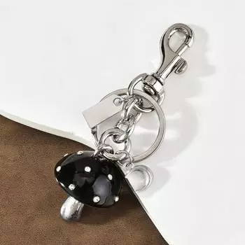Трендовый брелок-гриб, личность, подвеска-луна, шарм для сумки, брелок для ключей от машины, драгоценный подарок чёрный