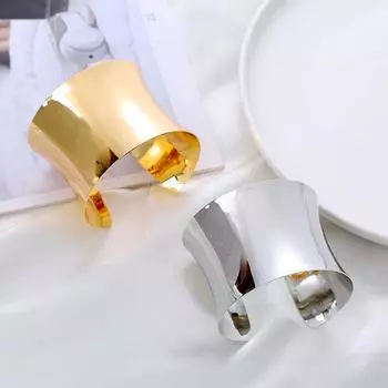 Трендовый геометрический браслет в стиле панк – европейская и американская мода золотой