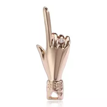 Трендовый хип-хоп стиль булавка сплав креативный жест брошь Love You универсальные простые аксессуары