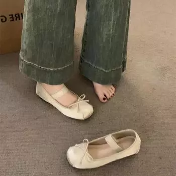 трендовый модельер Женские туфли на плоской подошве Модные балетки на мелкой резинке Женские туфли с внутренним возвышением Мягкая подошва на плоском каблуке Классические балетки Size 35(foot 22.5cm) розовый