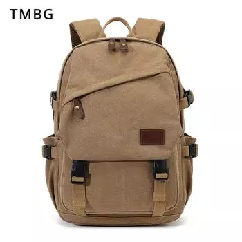 Трендовый ретро-мужской холщовый рюкзак, женская сумка на плечо, модная дорожная сумка большой вместимости для отдыха, школьная сумка для студентов колледжа чёрный