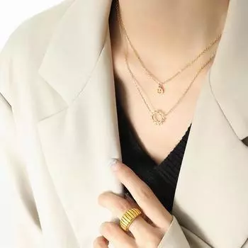 Трендовый стиль хип-хоп, микс и сочетание, ожерелье с подвеской серии «Sun», позолоченные ювелирные изделия