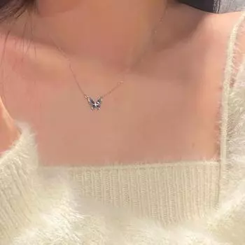 Трендовый уникальный дизайн элегантный изысканный свет роскошный эмалированный кулон в виде бабочки ожерелье женские ювелирные изделия вечеринка премиум подарок A6