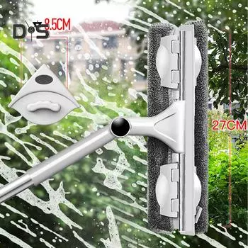 Trendshome Decor Двусторонняя щетка для чистки стекла Телескопическая высотная мойка для окон Стеклоочиститель one size белый