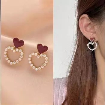 Trendy 2025 Hong Kong-Style Retro French Pearl Earrings for Women
