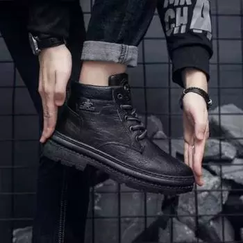 Trendy 2025 Male Shoes Leather Men s Boots Warm Winter Waterproof High Quality Classic Fashion Footwear Low Price Offers Cheap 39