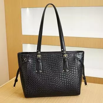 Trendy and Casual Women s Bags, Single-shoulder Bags, Spliced Underarm Bags, Large-capacity Women s Bags, Bucket Handbags чёрный