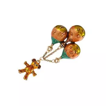 Trendy Animal Designs Balloon Bear Brooch Playful Balloon Bear Tassels Brooches Accessory For Enhancing Your Casual Look