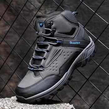 Trendy Classic Men Ankle Boots Wear Resisting Hiking Shoes Cow Suede Boot Comfortable Walking Sneaker For Man Size 47 Work Ankle 39 коричневый