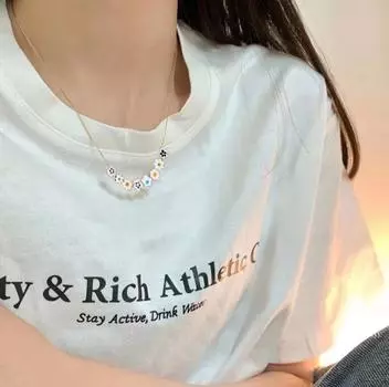 Trendy Colorful Flower Beads Clavicle Necklace - Fresh, Sweet, and Versatile Girlish Fashion flower beads