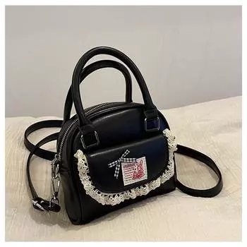 Trendy fashion shoulder bag new feeling messenger bag portable commuter versatile shell bag чёрный