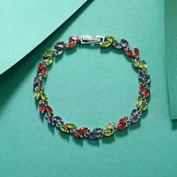 Trendy high-end crystal zircon wheat ear bracelet niche design high-end temperament Mori women s color bracelet accessories